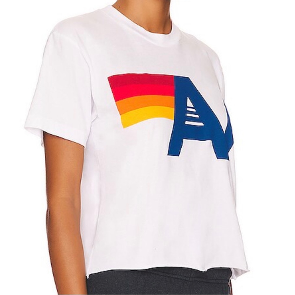 Aviator Nation White boyfriend tee